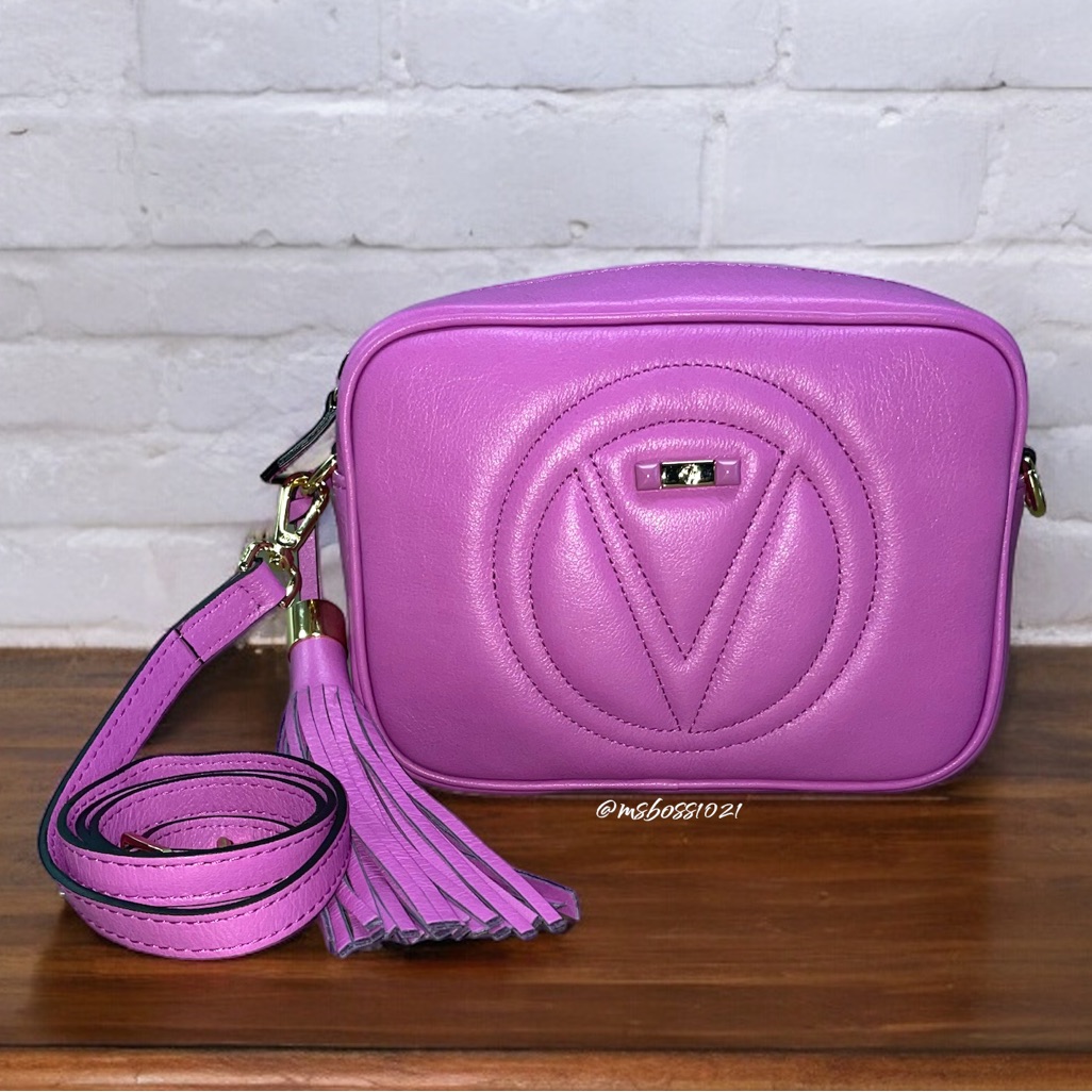 Valentino By Mario Valentino Mia Signature Leather Crossbody In Orchid Nwt